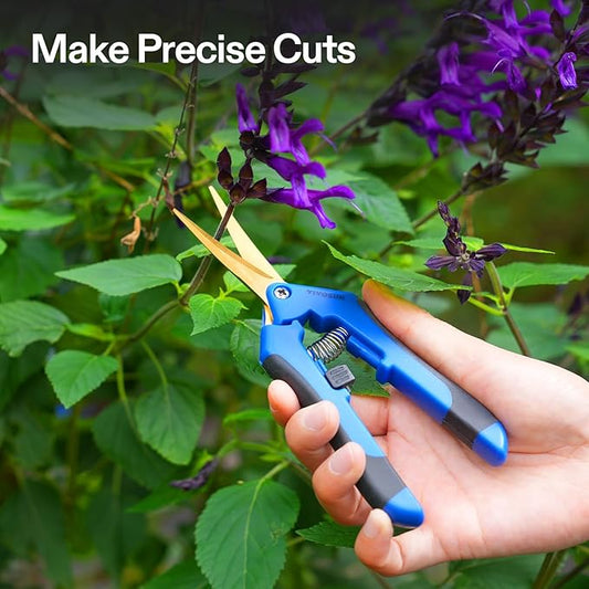 VIVOSUN 3-Pack 6.5 Inch Gardening Scissors Hand Pruner Pruning Shear with Titanium Coated Curved Precision Blades
