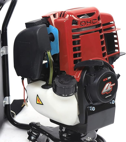 4-Stroke Backpack Lawn Mower Cultivator Tiller Petrol Trimmer for Garden & Lawn, Digging, Weed Removal