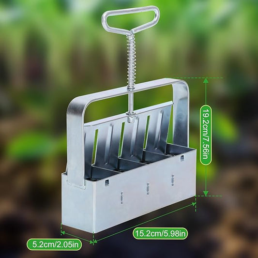 Soil Block Maker, Handheld Mini 4 Soil Block Maker, A Must-Have Nutrient Soil Blocker for Garden Enthusiasts and A Premium Gardening Essential for Seed Starting