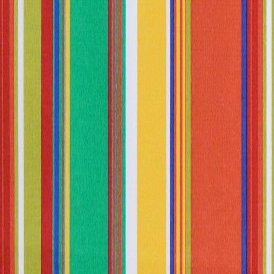 RSH DECOR Deep Seating Cushion with Pillow Back | 23” x 25” x 5" Seat | Water and Fade-Resistant Spun Fabric | Made in USA | Outdoor Chair Cushion Set for Patio Furniture (Bright Colorful Stripe)