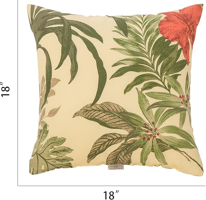 JMGBird Patio Pillows with Inserts 18 * 18 Inch Outdoor Pillows for Patio Furniture