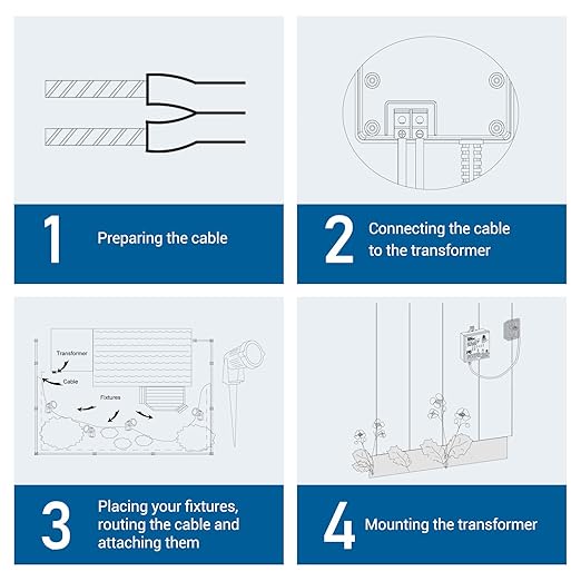 DEWENWILS 60W 120V AC to 12V DC Outdoor Low Voltage Transformer with Timer and Photocell Light Sensor, Weatherproof, Specially for LED Landscape Lighting, Spotlight, Pathway Light, ETL Listed