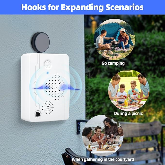 Ultrasonic Bat Devices for Attic: 4PCS Bat Removal Device for Garage, Indoor Outdoor Use - Humane and Effective Rechargeable Bat Deterrent Devices, White