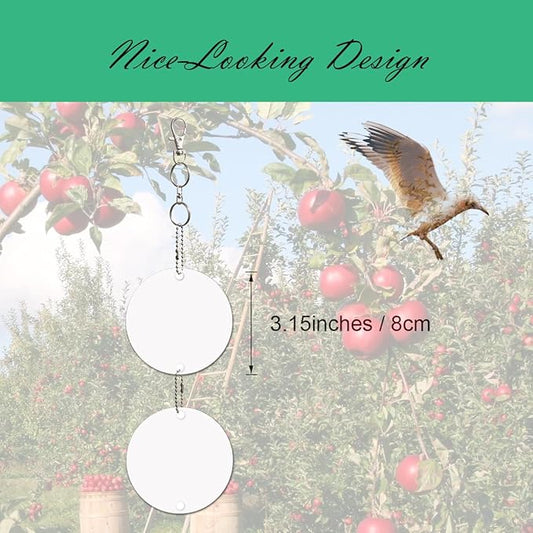 Keep Birds Away Mirror Disc, Hanging Reflectors to Scare Birds Away from Your House and Garden, 16 Round Discs