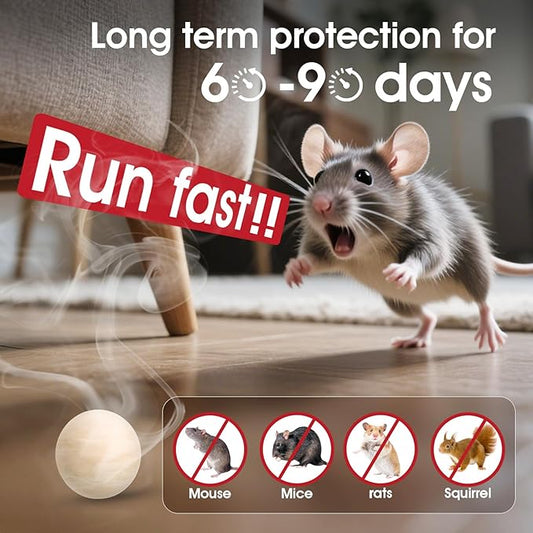 Mouse Repellent Balls 36 Pcs, Natural Peppermint Oil Rodent Deterrent for Mice, Rats & Squirrels – Safe Indoor & Outdoor Pest Control for Home, Garage, Garden, and Car