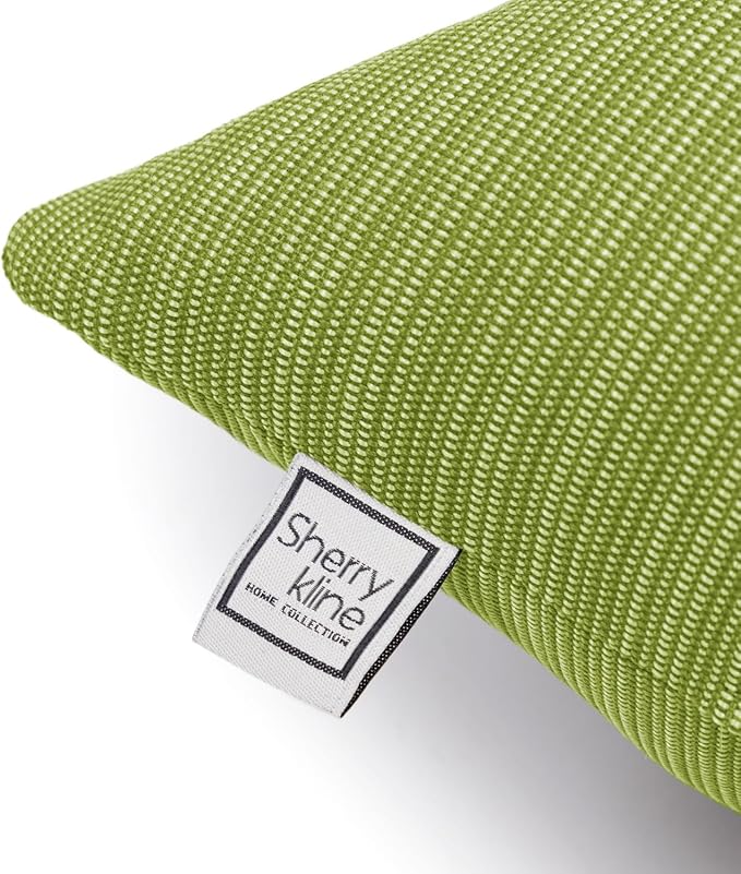 Sherry Kline Island Breeze Indoor/Outdoor Square Filled Pillow, 18"x 18", Kiwi 2 Count
