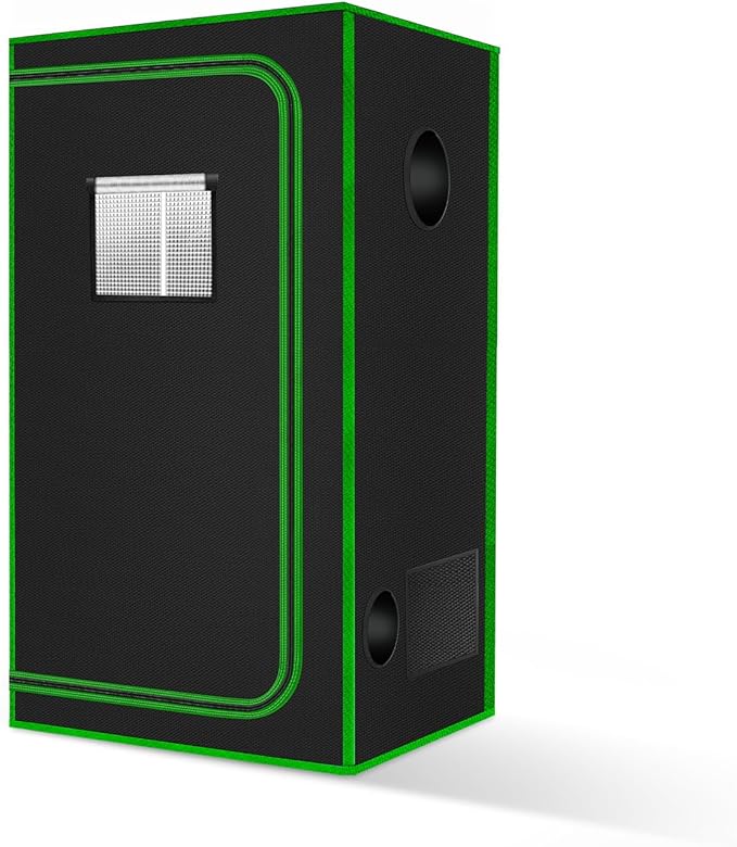 MELONFARM Small Grow Tent for Aerogarden,18”x18”x36” ,Hydroponics Growing System ,Highly Reflective 600D Diamond Mylar Canvas with Ventilation window and Floor Tray for Hydroponic Indoor Plant Growing