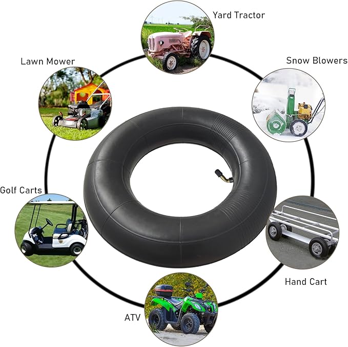 2-Pack 4.10/3.50-5 Inner Tube 11x4.00-5 4.10-5 3.50-5 Tube Bent Valve Stem for Wheelbarrows, Mowers, Hand Trucks and More