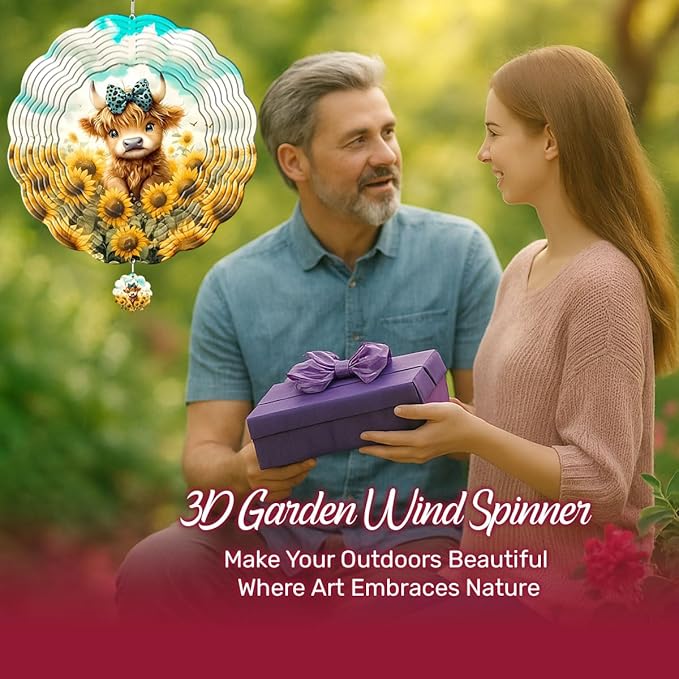 Hummingbird Hanging Wind Spinners for Women Men, 12 Inch Metal 3D, Stainless Steel Hanging Wind Catchers Sculpture for Outside, Christmas Decoration Garden, Unique Gift Xmas