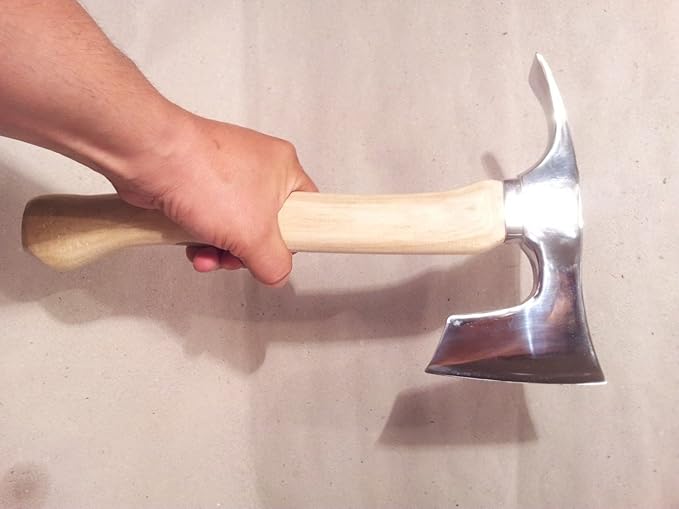 Stainless Steel Elegant Small Bearded Hatchet/Axe Combined with Adze Blade
