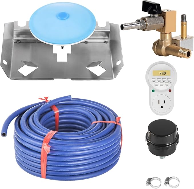 VEVOR Pond Aerator, 550W Power, 5.2CFM for Up to 1 Acre 50' Lake, Aeration Kit Includes 3/4 HP Compressor & 100' Weighted Tubing & Diffuser, Air Compressor for Deep Water Oxygen Circulation