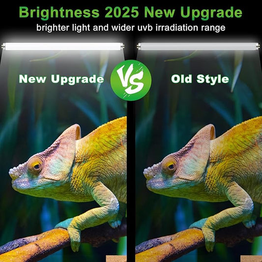 LUCKY HERP T8 30W UVB 5.0 Reptile Light, UVA UVB Reptile Light Bulb 2 Pack, Fluorescent Lamp for Reptiles Amphibians Lizards Chameleons