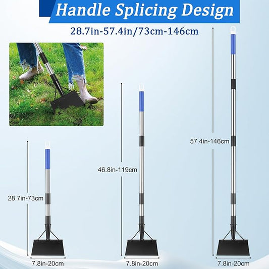 Garden Flat Shovel,Heavy Duty Weeding Tools Gardening,57 Inch Multifunctional Garden Cleaning Shovels, Floor Scrapers Long Handle,Metal Weeding Scraper for Lawn Edging, Ice Scraper, Snow Shovel