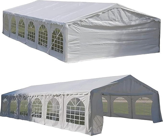 DELTA 40'x20' Budget PE +(2) Long Bag+(1) Short Bag, Large Party Tent,Event Canopy, carpas para Fiestas.Wedding Tents Garden Shelter Gazebo,Outdoor Canopy, with Waterproof Top Cover