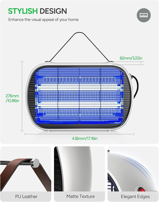 Buzbug Bug Zapper Indoor for 5000 Sq. Ft., 20W Instant Electric Mosquito Zapper, High-Voltage Fly Zapper, Fruit Fly Traps Fly Killer -MA015