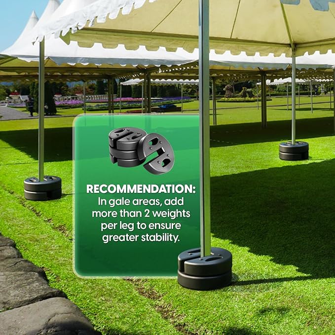 Canopy Weights Set of 8, No-Pinch Design for Easy Setup and Removal, 80 lbs - Secure Tents, Canopies, and Umbrellas for Outdoor Events