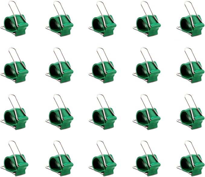 Reusable Greenhouse Clips Made in USA – Orchid Clips, Plant Support Clips & Cord Clips – Heavy-Duty, Weather-Resistant & Durable – Secure Stems, Vines, Wires, Cables, Tomato Plants – Indoor & Outdoor