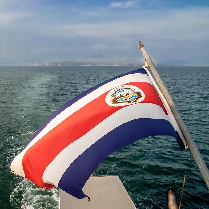 Costa Rica Flag 3x5 ft Outdoor, Double Sided 3 Ply Heavy Duty Costa Rican National Country Flag, 100% Quality Polyester Costa Rica Banner with Brass Grommets 4 Rows Stitches