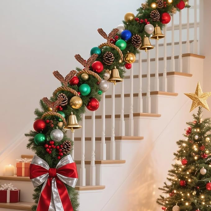 Christmas Garland Ties, 16Pcs 20in Garland Twist Ties for Banister, Reusable and Flexible Decorative Twist Tie for Home Decorations and Holiday Craft Gift Wrapping - Brown