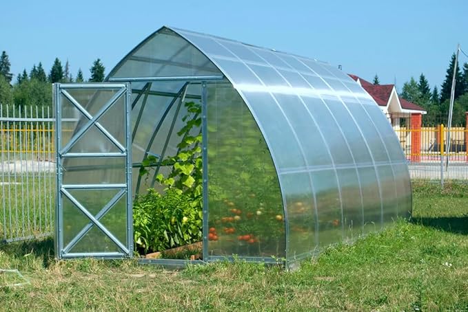 Classic Arch Polycarbonate Greenhouse Kit – 0.23" Twin-Wall Panels, Heavy-Duty Galvanized Steel Frame, Weather-Resistant, Expandable Outdoor Garden House for All Seasons 3 x 8 m (24 m2)