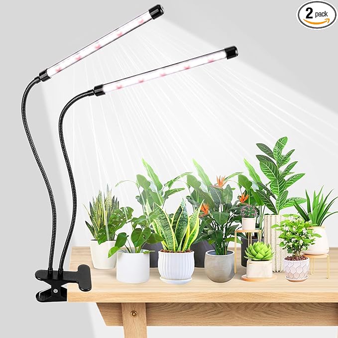 Grow Light 6500K Full Spectrum Plant Grow Lights 84 LED Plant Light with Clip Grow Lamp for Indoor Plants Growing Lamps(2PCS)