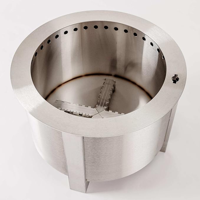 Breeo Smokeless Fire Pit (X Series 19, Stainless Steel) | 22.1 inch Smokeless Firepit for Outside | 47 Pounds | Ideal for Families Compatible with Wide Range of Breeo Accessories
