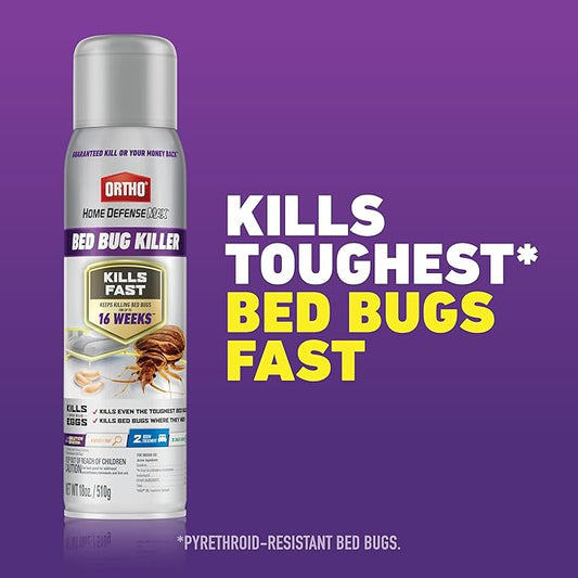 Ortho Home Defense Max Bed Bug Killer - Also Kills Fleas & Brown Dog Ticks, Spot Treatment, 18 oz