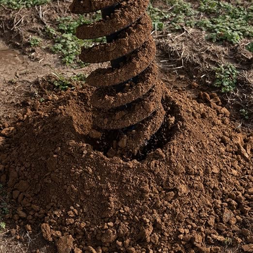 Titan Attachments 9" Auger Bit for 3 Point Post Hole Digger, 24" Drilling Depth with Fishtail Point, HD Steel, Digging Bit Only