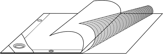 Yescom 12x16ft Heavy Duty Reinforced Poly Tarp 10-mil Waterproof Tarpaulin Ground Sheet Camping Tent Cover with Eyelets Reversible Silver Black Tarps