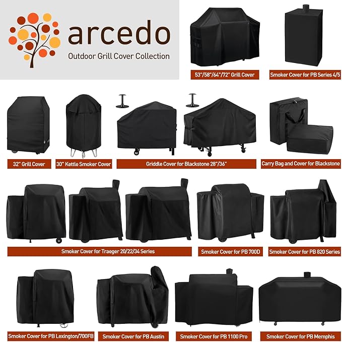 Arcedo Griddle Cover for Blackstone 28 Inch ProSeries, 60 inch Grill Cover for Griddle Cooking Station with Hood, Weather Resistant Outdoor Heavy Duty Waterproof Flat Top Gas Grill Protector, Black