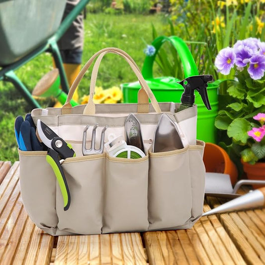 Ohuhu Upgraded Garden Kneeler and Seat 2-in-1 Foldable Gardening Stool with Detachable Soft Kneeling Pad, Garden Bench Heavy Duty with Large Tools Bag and Pouch, Gifts for Women Men Seniors Gardener