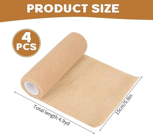4 Rolls Burlap Tree Wrap - 6" X 157" Gardening Burlap Roll Winter Outdoor Trunks and Shrubs Protection Wraps Protection Tree Covers for Freeze, Frost & Wind Protection