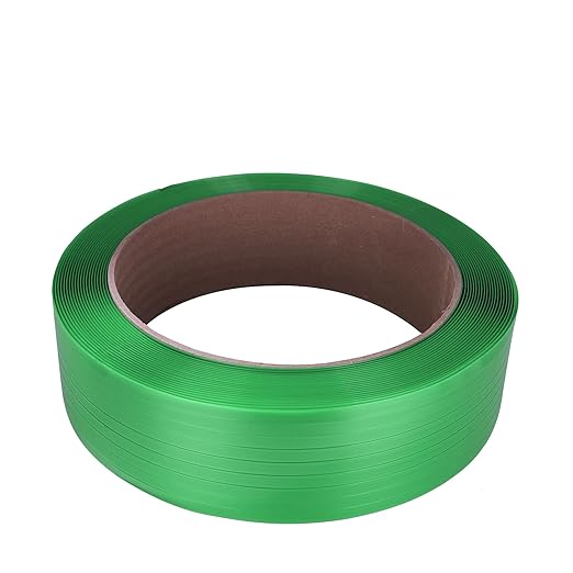 5/8"(16mm) Wide Green and 3800 feet Polyester Strapping Coil,1450 Pound Break Strength.