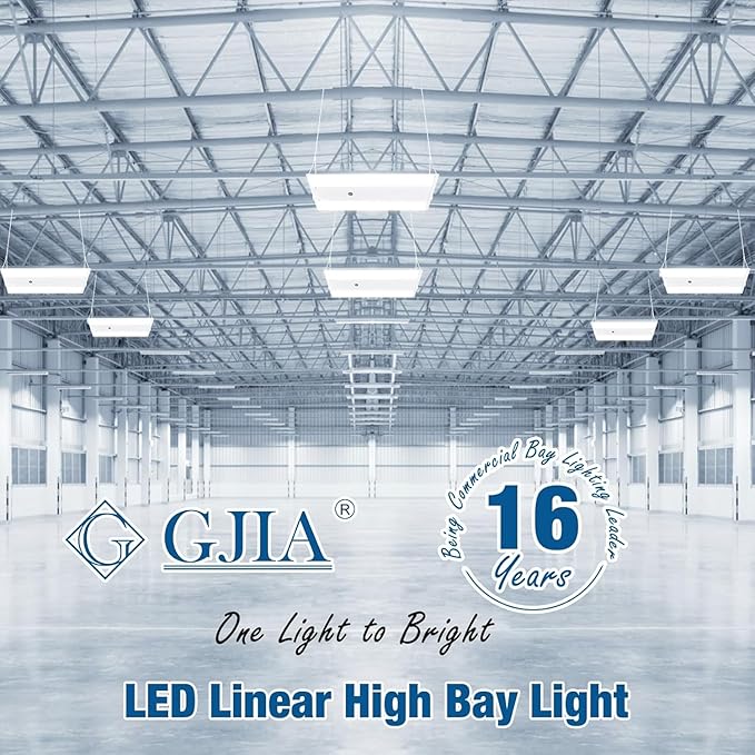400W 4FT Linear High Bay LED Shop Lights,2-Pack of Adjustable 400W/320W/240W/100W, 60,000LM LED High Bay Lights, 150LM/W, 0-10V Dim, 120-277V, 5000K Daylight for Warehouse Workshops - UL