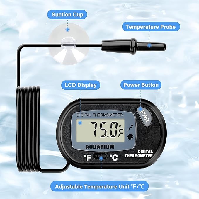 iPower 20" x 20" Seedling Heat Mat and LCD Digital Thermometer Combo, Warm Hydroponic Heating Pad for Germination, Indoor Gardening, Greenhouse, Black