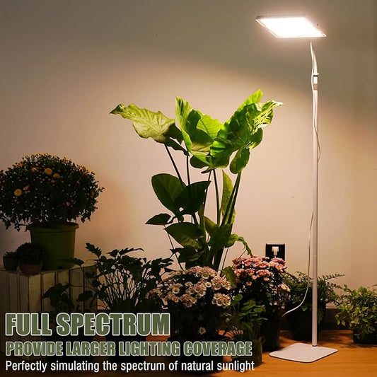 LED Grow Lights for Indoor Plants with Stand for Floor and Tabletop , Full Spectrum plant lights for indoor growing with Timer 4H/8H/12H, Plant light with 3 Lighting Mode & 10 Dimmable Brightness.