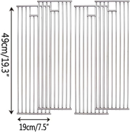 J&HYBBQ 1pcs Premium 7.8mm Stainless Steel Grill Grates – Compatible with Bull Angus, Brahma, Outlaw & More – Non-Stick, BullGrate19-7.8mm0Mbarlpc