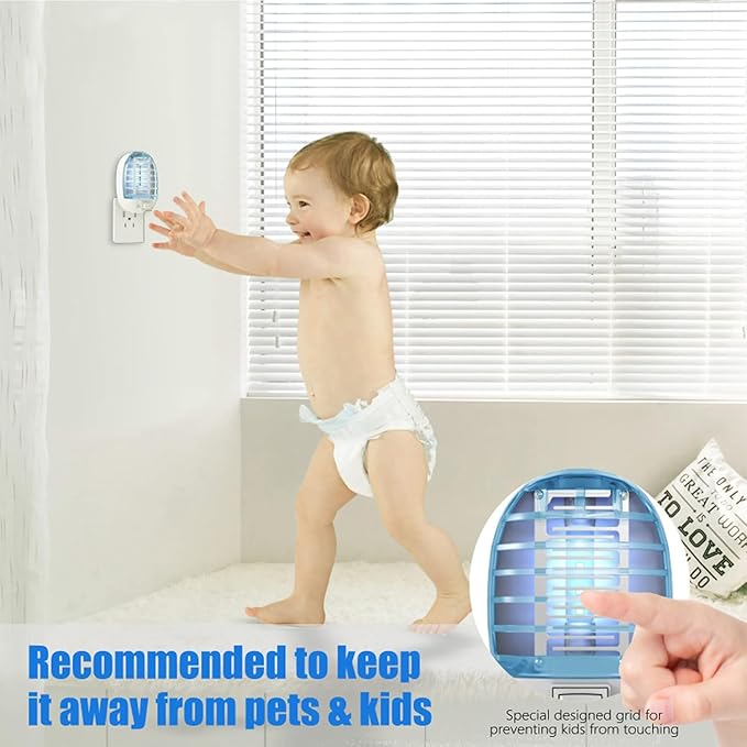 6 Pack Bug Zapper Indoor, Electronic Mosquitoes Killer Zapper with Blue Lights for Living Room, Baby Room, Kitchen, Bedroom(2)