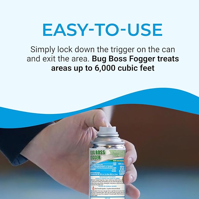 Kinzua Environmental Bug Foggers for Home Indoor & Outdoor Use, Insect Fogger, All Mosquito, Cockroach, Ant, Spider & More, Non-Staining, Water-Base Formula, 6 oz, Pack of 3