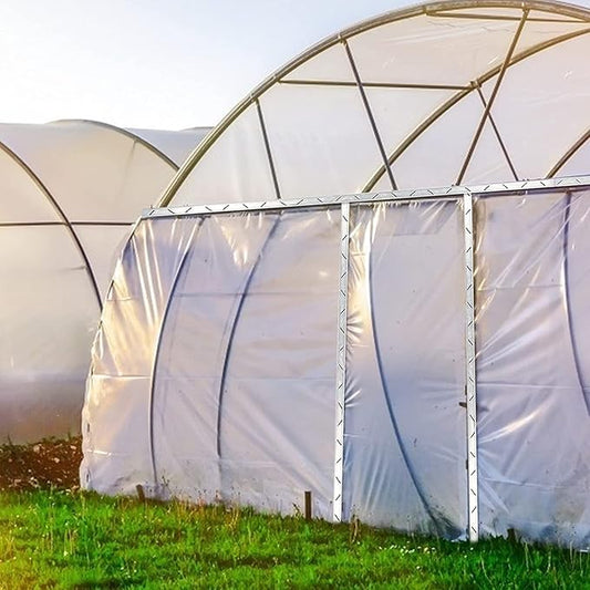Spring Wire & Lock Channel - 30 Sets PVC Coated Spring Wire & Aluminum Alloy U-Channel Bundle with Nylon Gloves, 6.6 ft Farmer Greenhouse Frame Kit for Fix Poly Film Shade Cloth