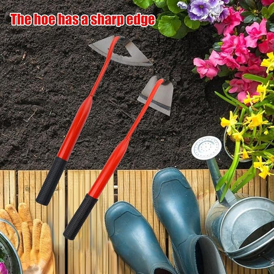 TOPINCN Garden Hoes Gardening Tool Hand Steel Hoe Garden Planting Hoe Portable Steel Gardening Hoe and Loosening Soil Tool Gardening Tool (2)