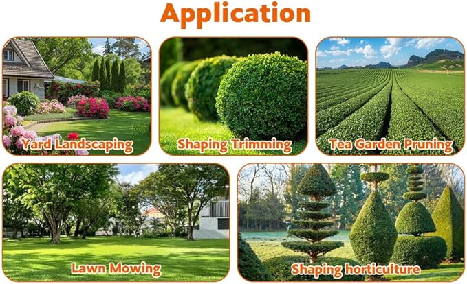 10 in 1 Garden Hedge Trimmer Combo, 52CC 2-Stroke Multi-Functional Garden Trimming Tool Gas Powered Long Reach Pole Saw Grass String Trimmer Brush Cutter Grass Wacker Weed Eater for Yard