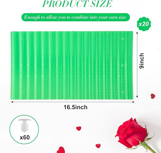 Queekay 20 Pcs Rose Cones for Winter Protection, 16.5 x 9 Inch Winter Rose Collars Bush Cover for Keep Warm, Protecting Plants from Wind Blows Freeze Animals Eating Indoor Outdoor Gardens (Green)