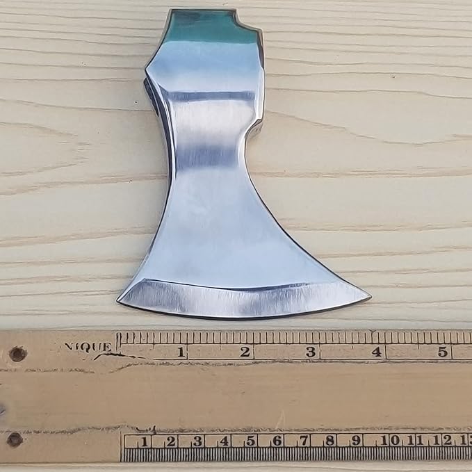 Steel Craft White ESTWING SPORTSMAN'S Hatchet Custom Hand Made HIGH Carbon Steel Tomahawk Viking Axe Head with Leather Sheath