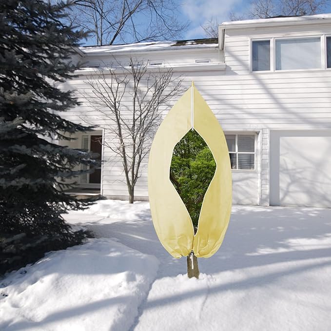 Frost Cloths for Outdoor Plants, 86" X 94" Plant Covers for Winter, 2 Packs Frost Blankets for Outdoor Plants, Frost Cover with Zipper Drawstring | Plant Covers Freeze Protection