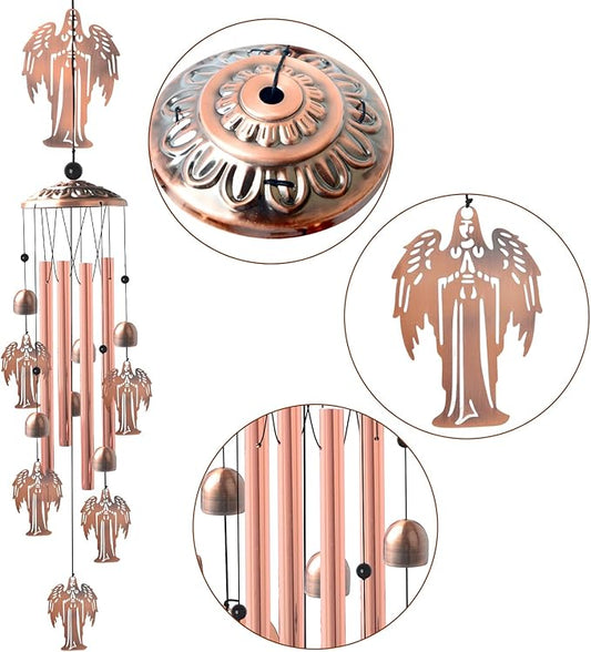 Angel Gifts for Grandma, Mother Wind Chimes,Birthday Gift for mom/Husband/Wife/Women/Aunt/Daughte/Friend/Niece/Sister/Teacher,Gardening Gifts,Memorial Windchime Outside,Yard Decor