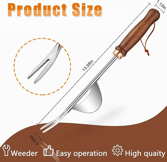FIAMER Gardening Supplies Outdoor Garden Planting Farmland Lawn Gifts Hand-held Weeding Tools (11.8In0.8In, Yellow)