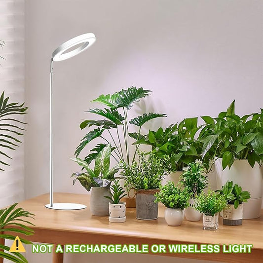 yadoker 144 LEDs Full Spectrum Plant Grow Light for Indoor Plants,Height Adjustable, 6.3" Aluminum Housing,Automatic Timer with 8/12/16 Hours,10-Level Brightness,Ideal for Small and Medium Plant Grow