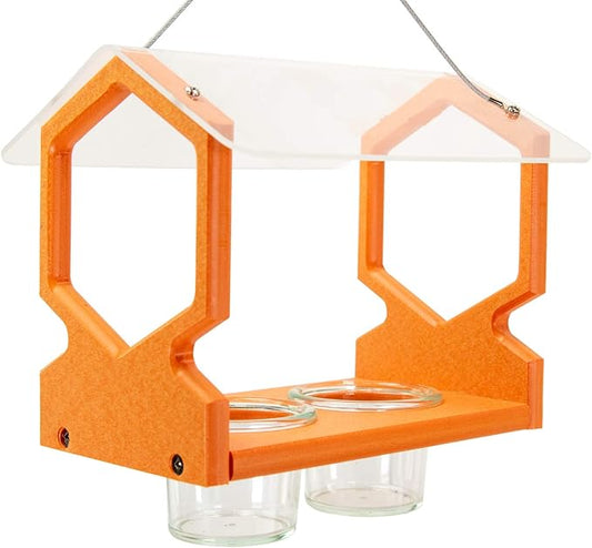 JCs Wildlife Geometric Hanging Oriole Jelly Bird Feeder - Made in The USA - Outdoor Grape Jelly Bird Feeder