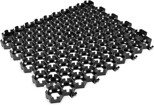 Standartpark Vodaland Permeable Pavers - HexPave Grass & Gravel Permeable Paver System - 100% Recycled PPE Plastic Pavers, Handles 27,000 lbs, 1" Depth, 1450 s.f / 488 Units